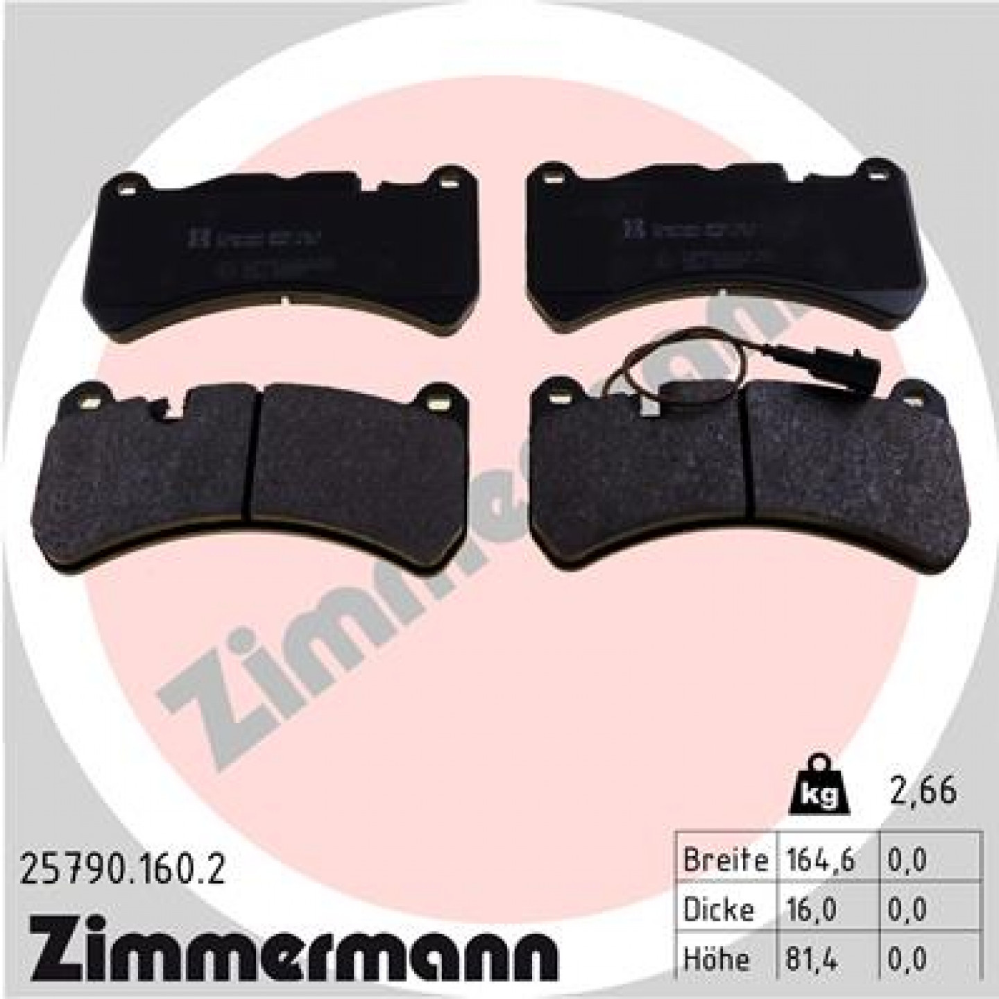 Bremseklodser ZIMMERMANN 25790.160.2