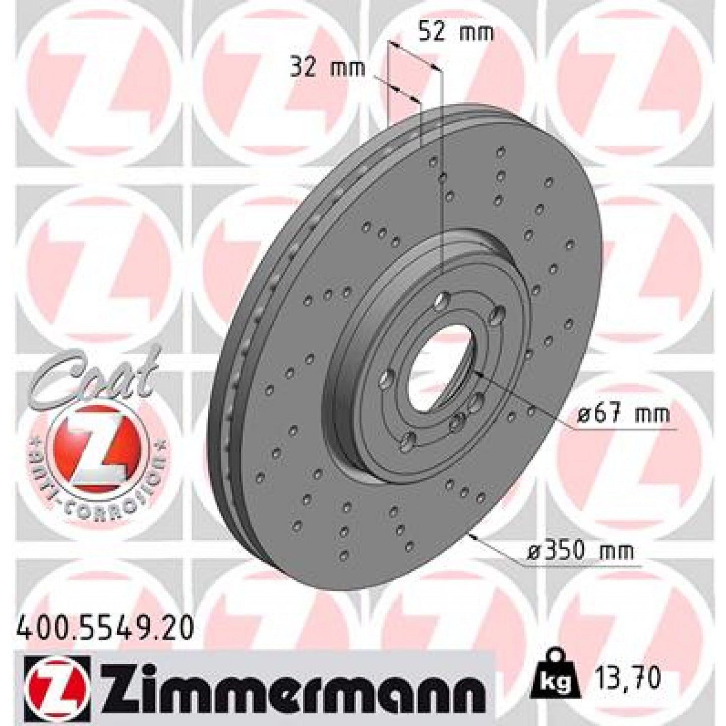 Remschijf ZIMMERMANN 400.5549.20