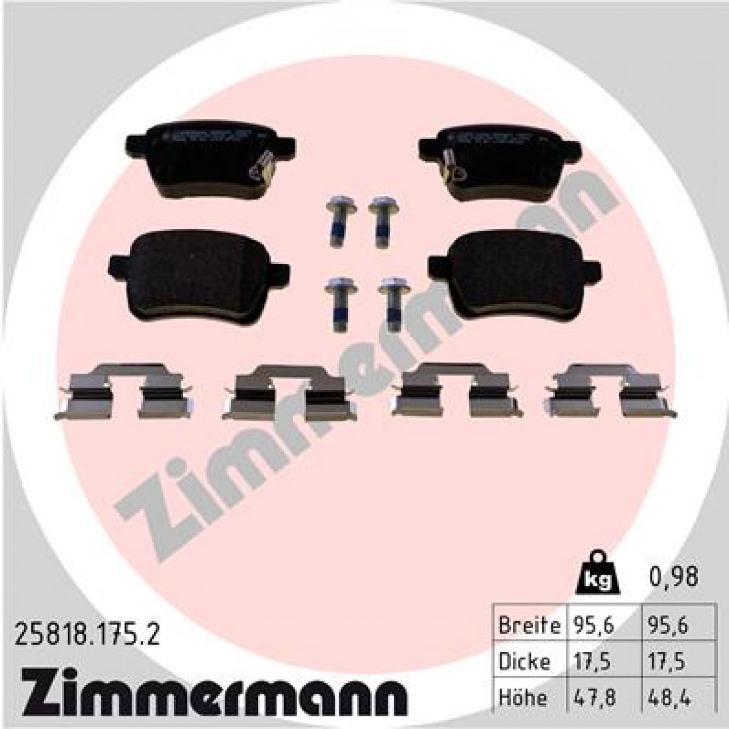 Bremseklodser ZIMMERMANN 25818.175.2