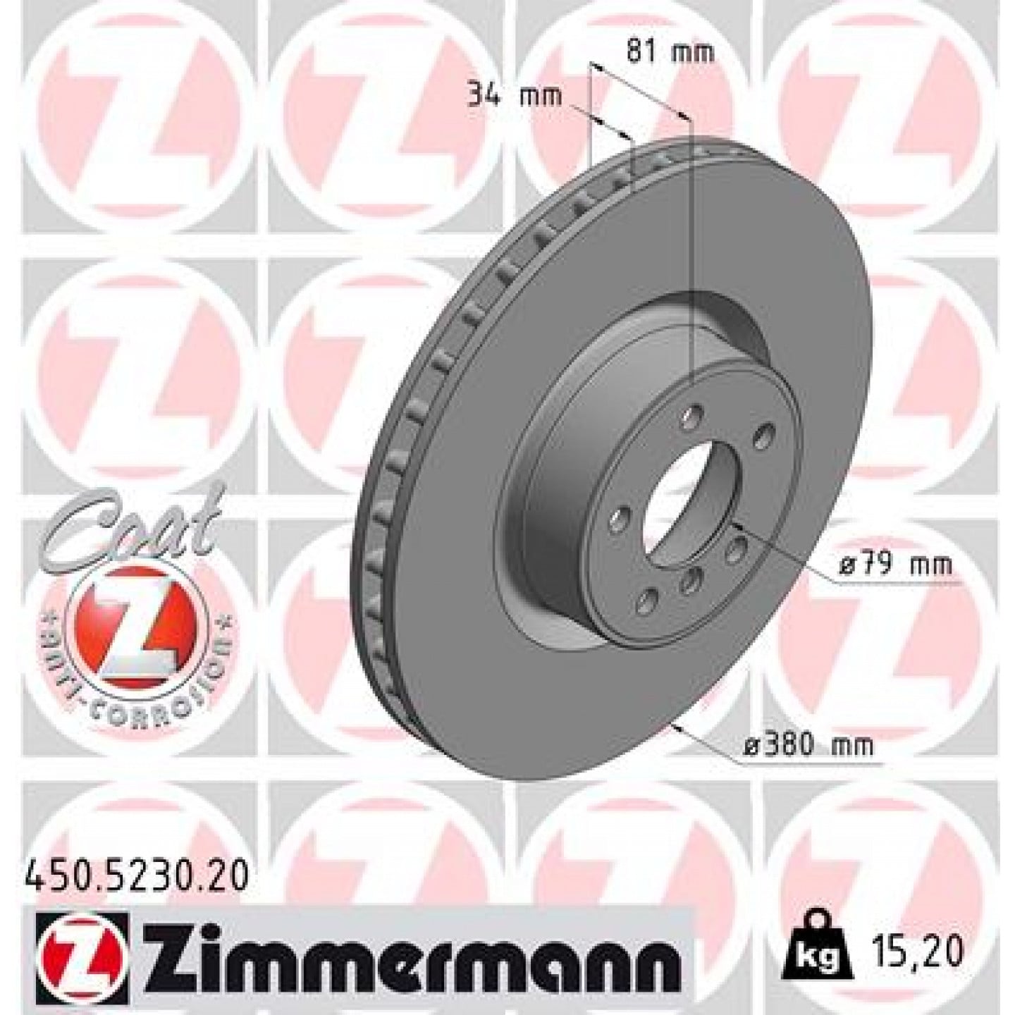 Bremsscheibe ZIMMERMANN 450.5230.20