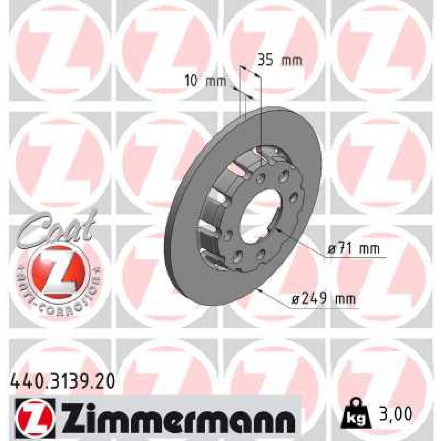 Bremsscheibe ZIMMERMANN 440.3139.20