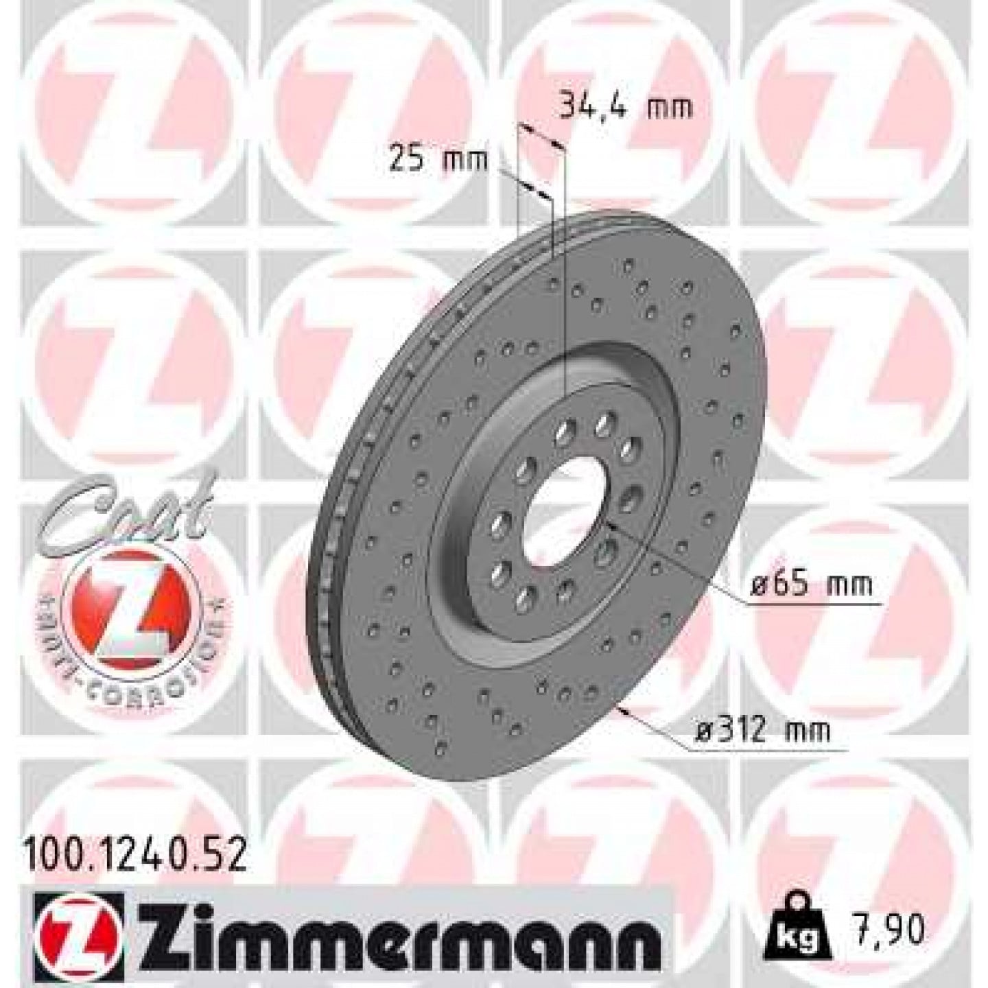 Brzdový kotouč ZIMMERMANN 100.1240.52