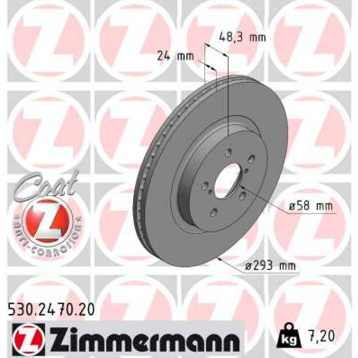 Remschijf ZIMMERMANN 530.2470.20
