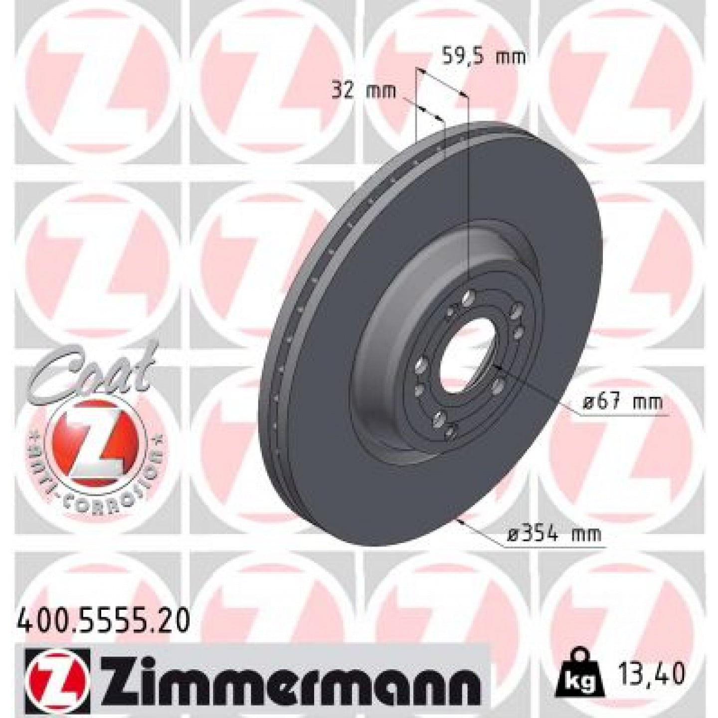 Bremsscheibe ZIMMERMANN 400.5555.20