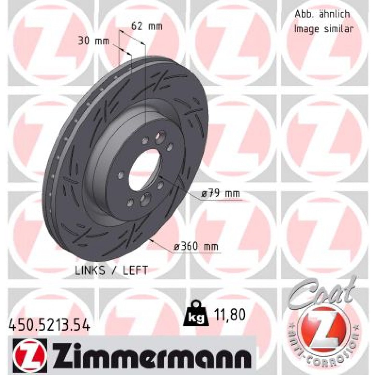 Remschijf ZIMMERMANN 450.5213.54