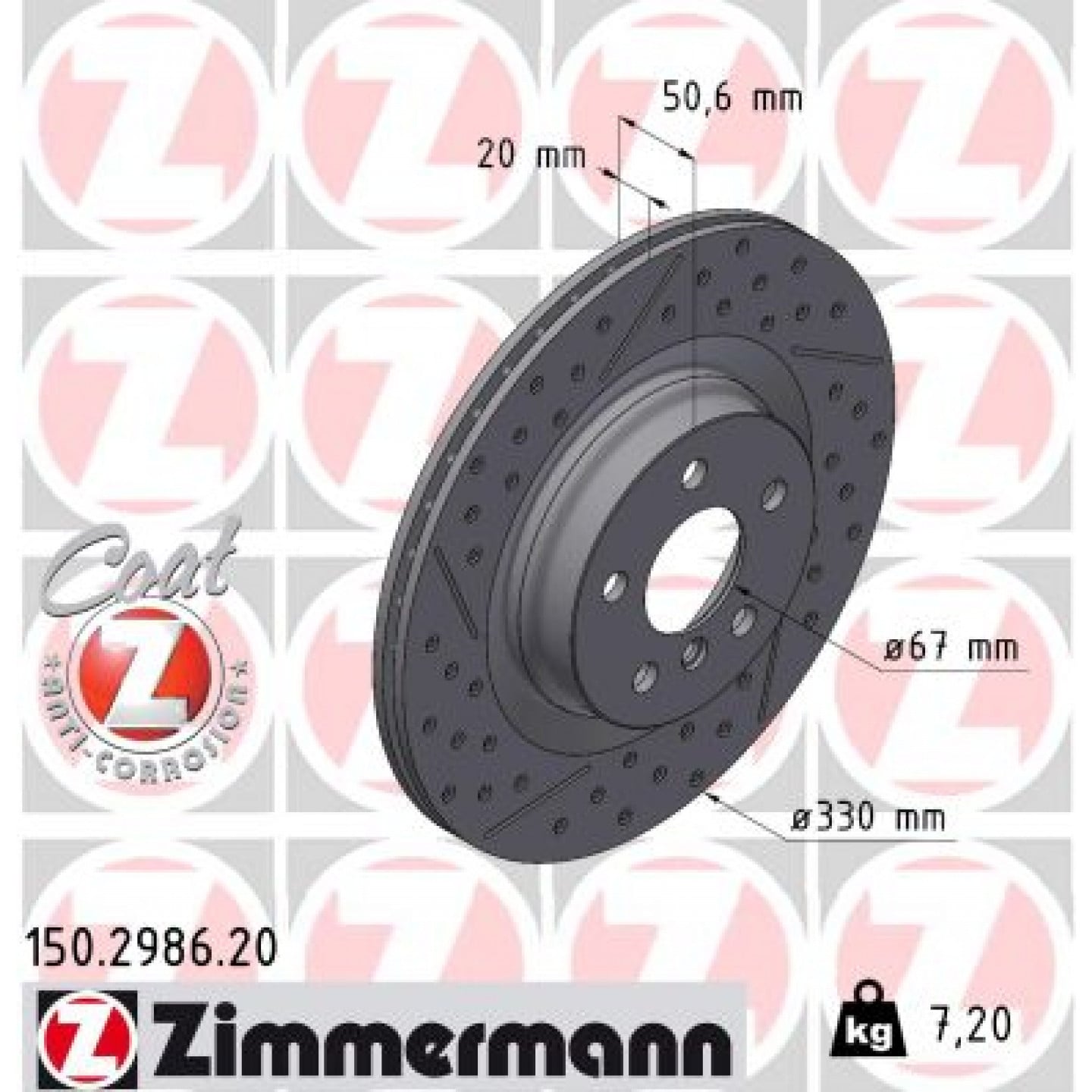 Remschijf ZIMMERMANN 150.2986.20