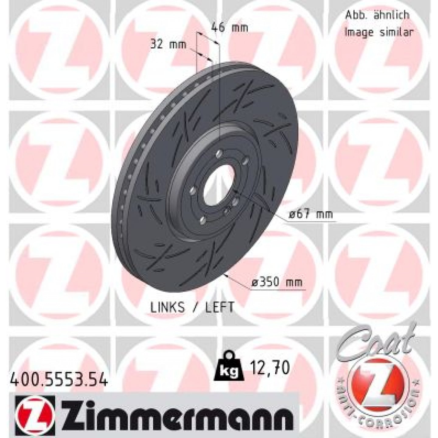 Remschijf ZIMMERMANN 400.5553.54