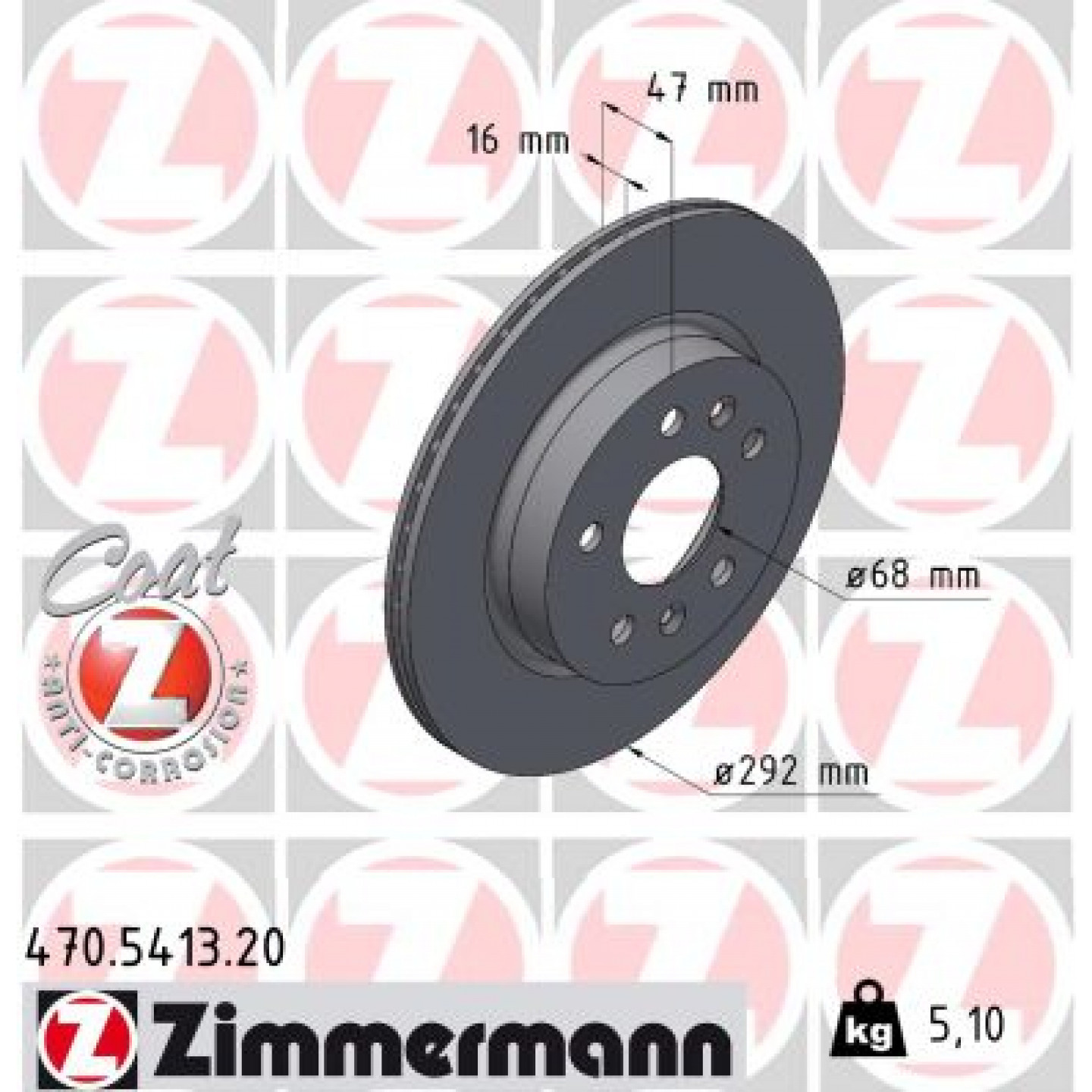 Remschijf ZIMMERMANN 470.5413.20