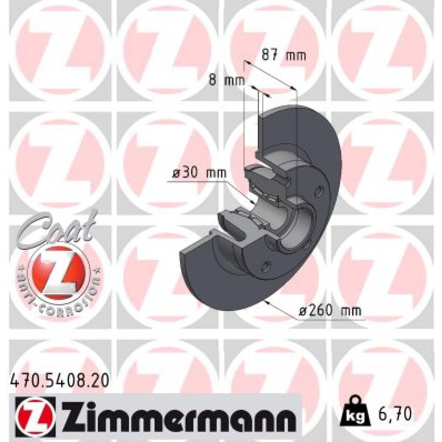 Remschijf ZIMMERMANN 470.5408.20