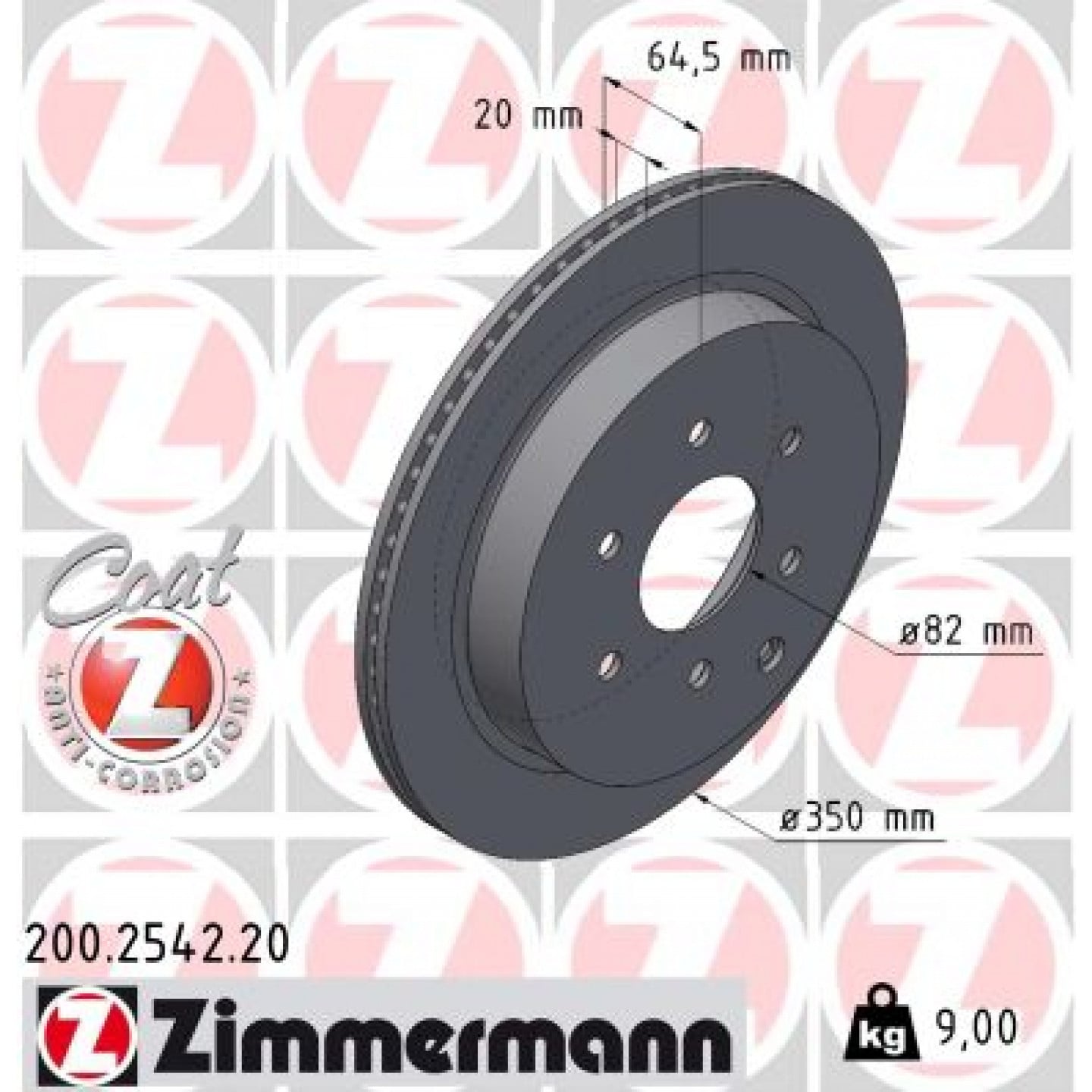 Remschijf ZIMMERMANN 200.2542.20