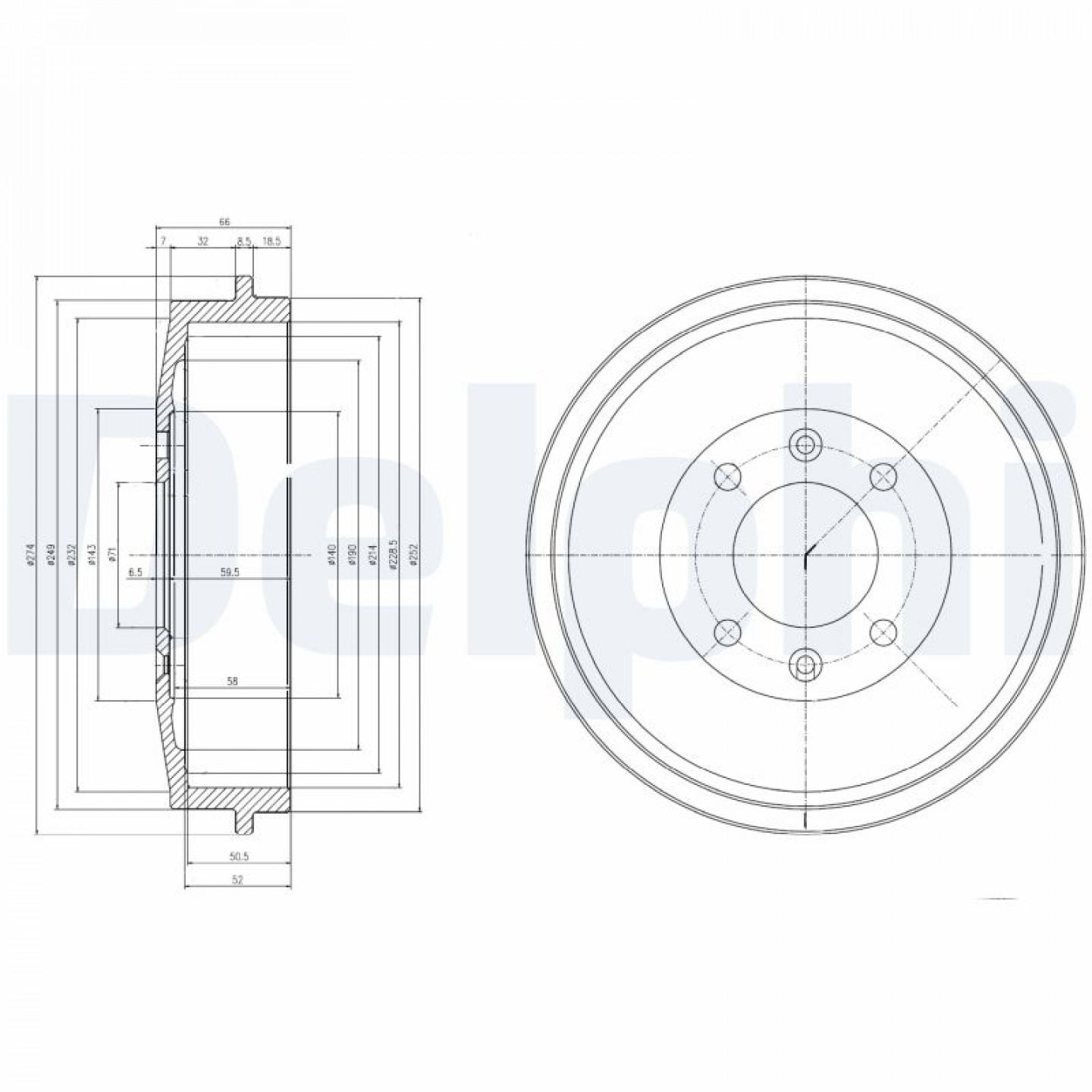 Bremsetromle DELPHI BF169