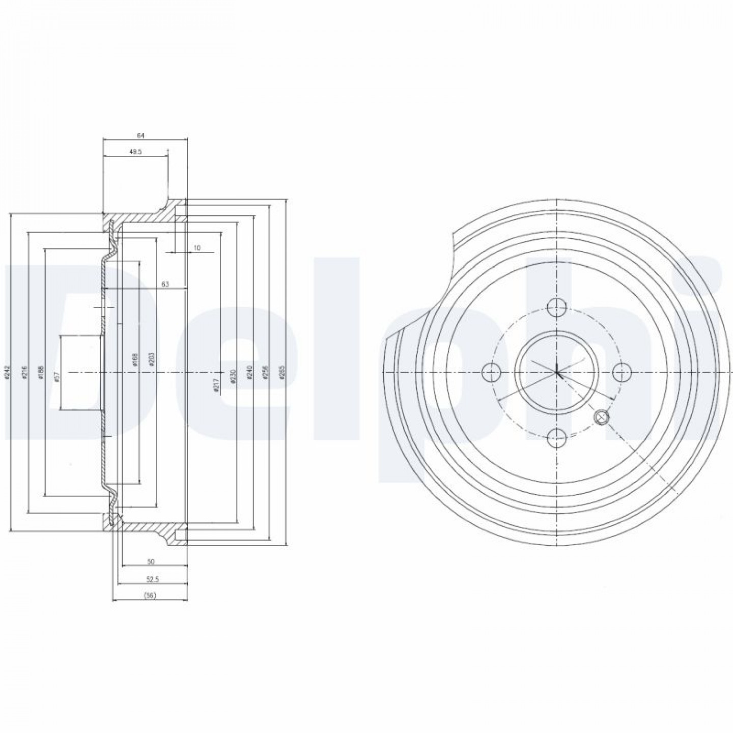Bremstrommel DELPHI BF367