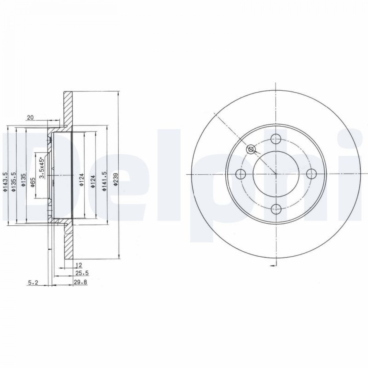 Bremsscheibe DELPHI BG2116
