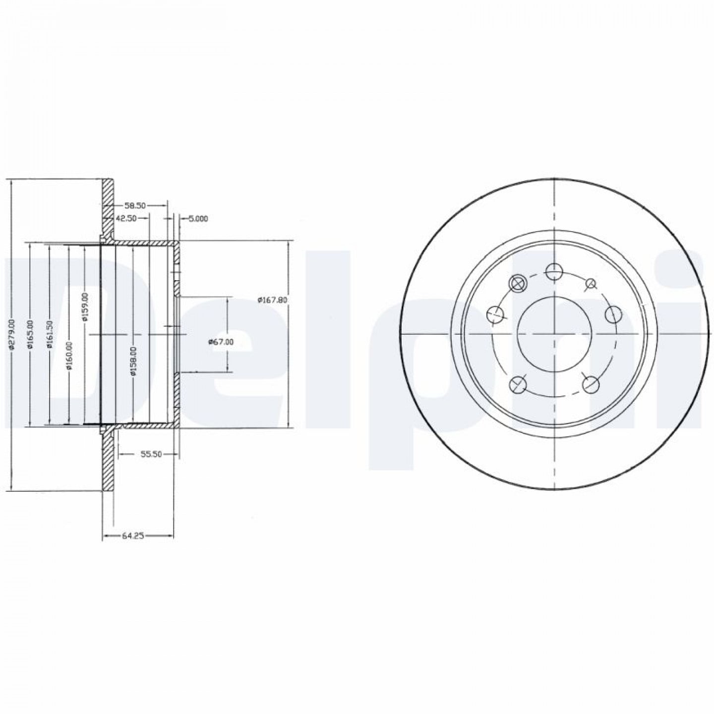 Disque de frein DELPHI BG2240
