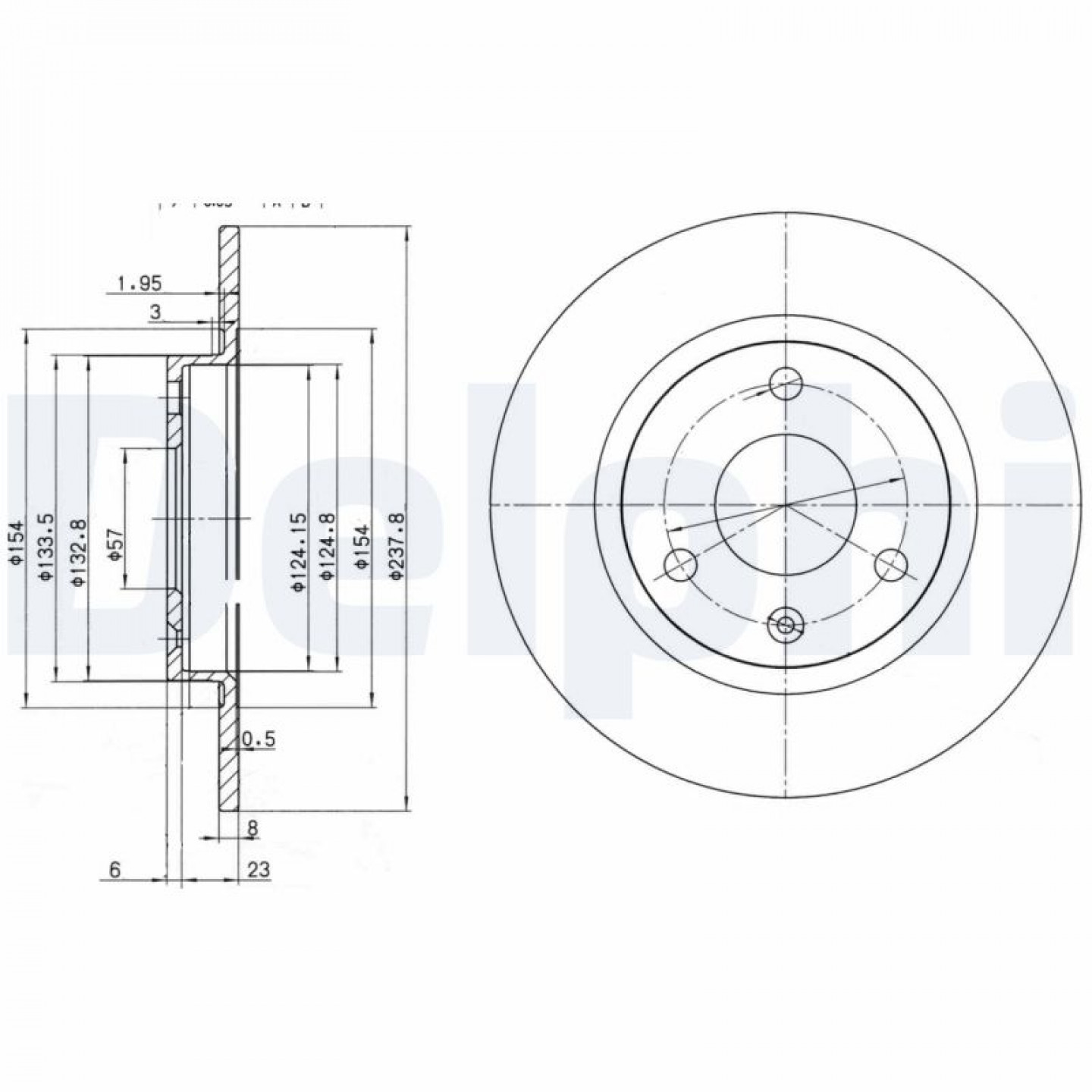 Bremsscheibe DELPHI BG2355