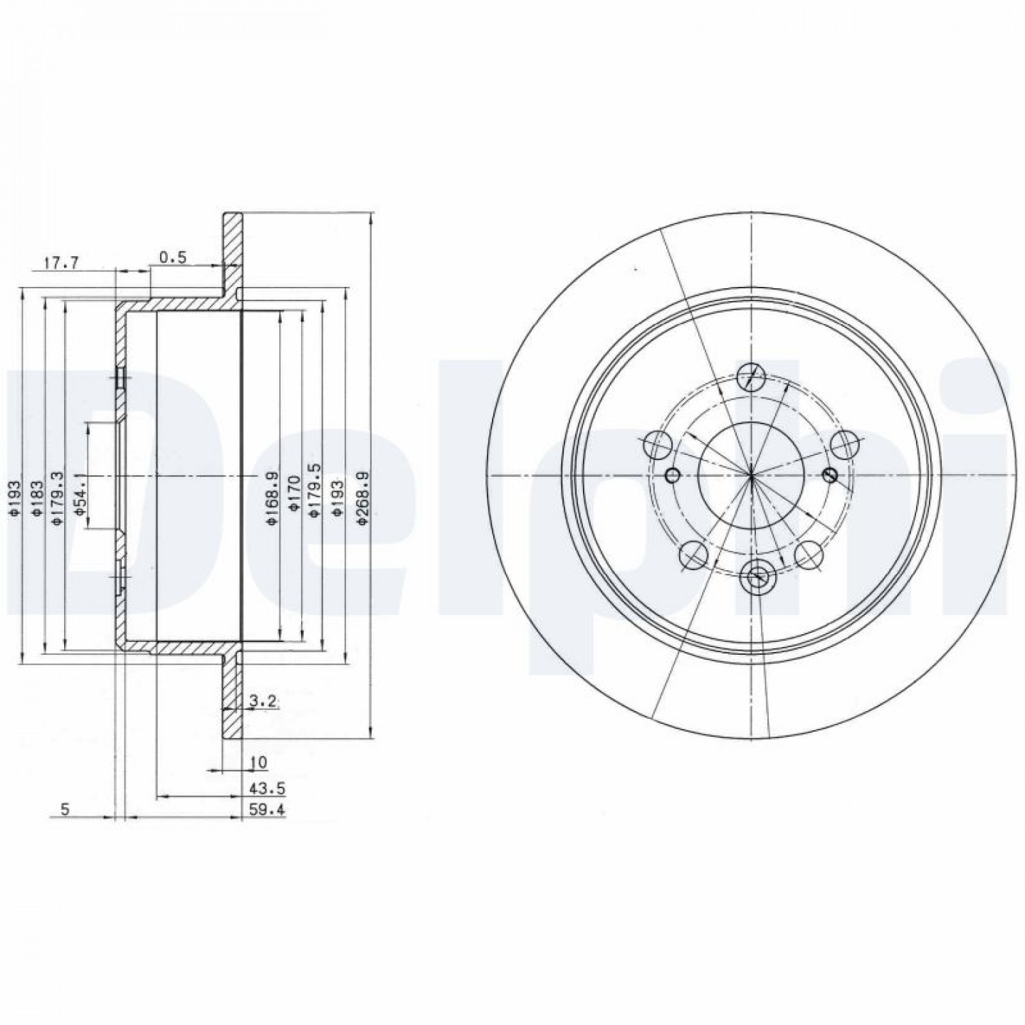 Discofreno DELPHI BG2594