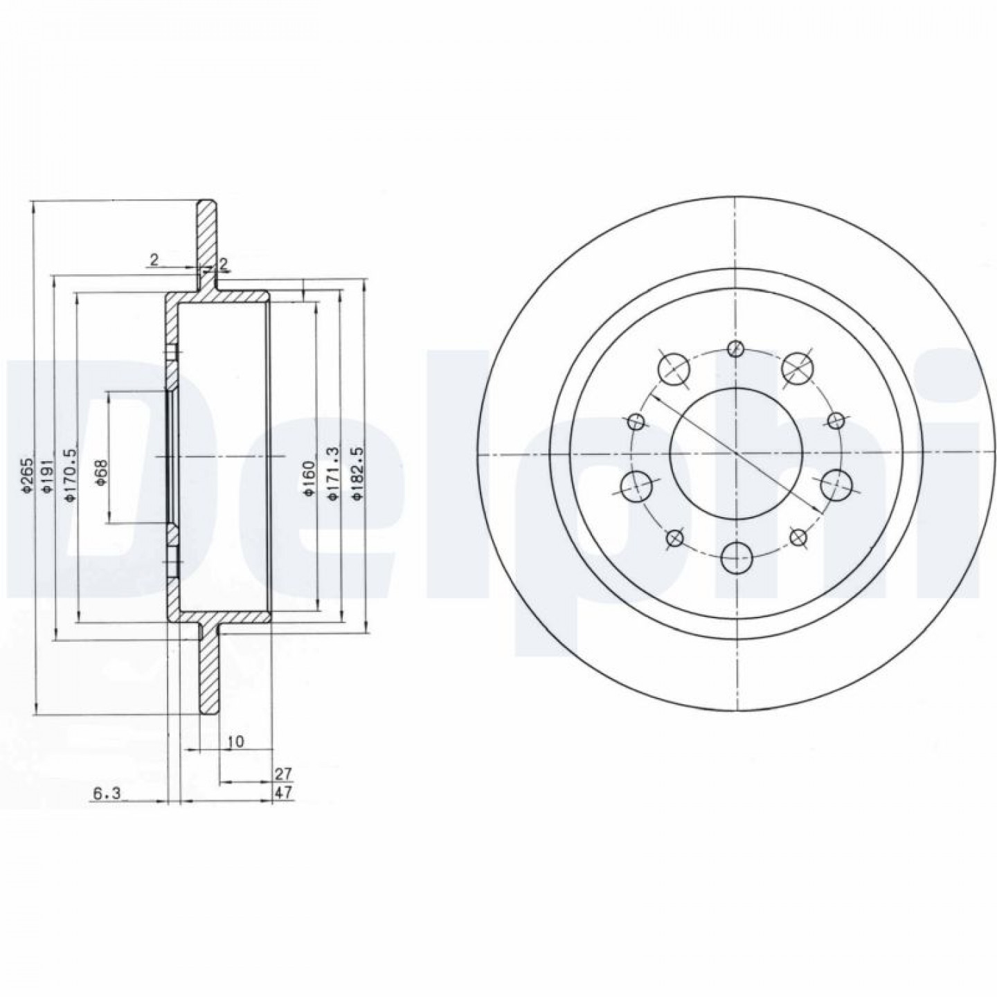 Discofreno DELPHI BG2718