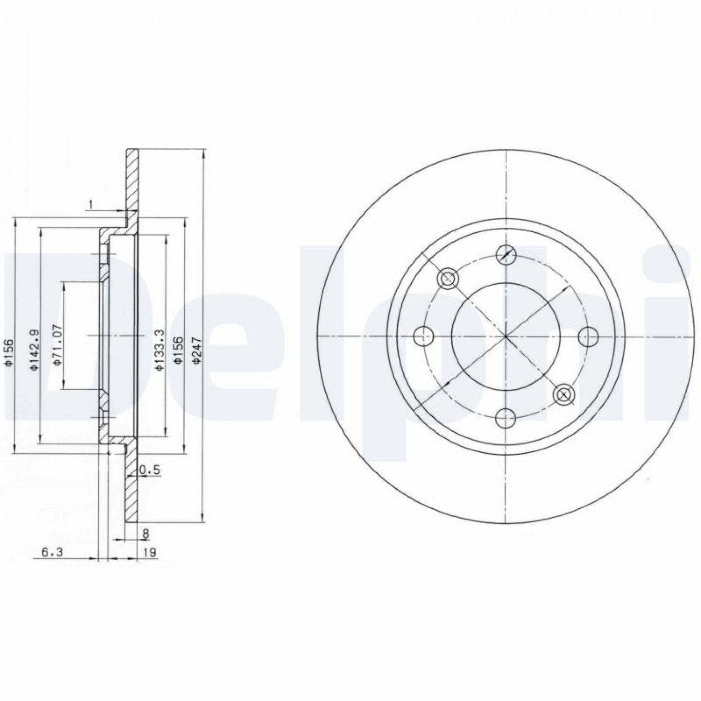 Bremsscheibe DELPHI BG2800