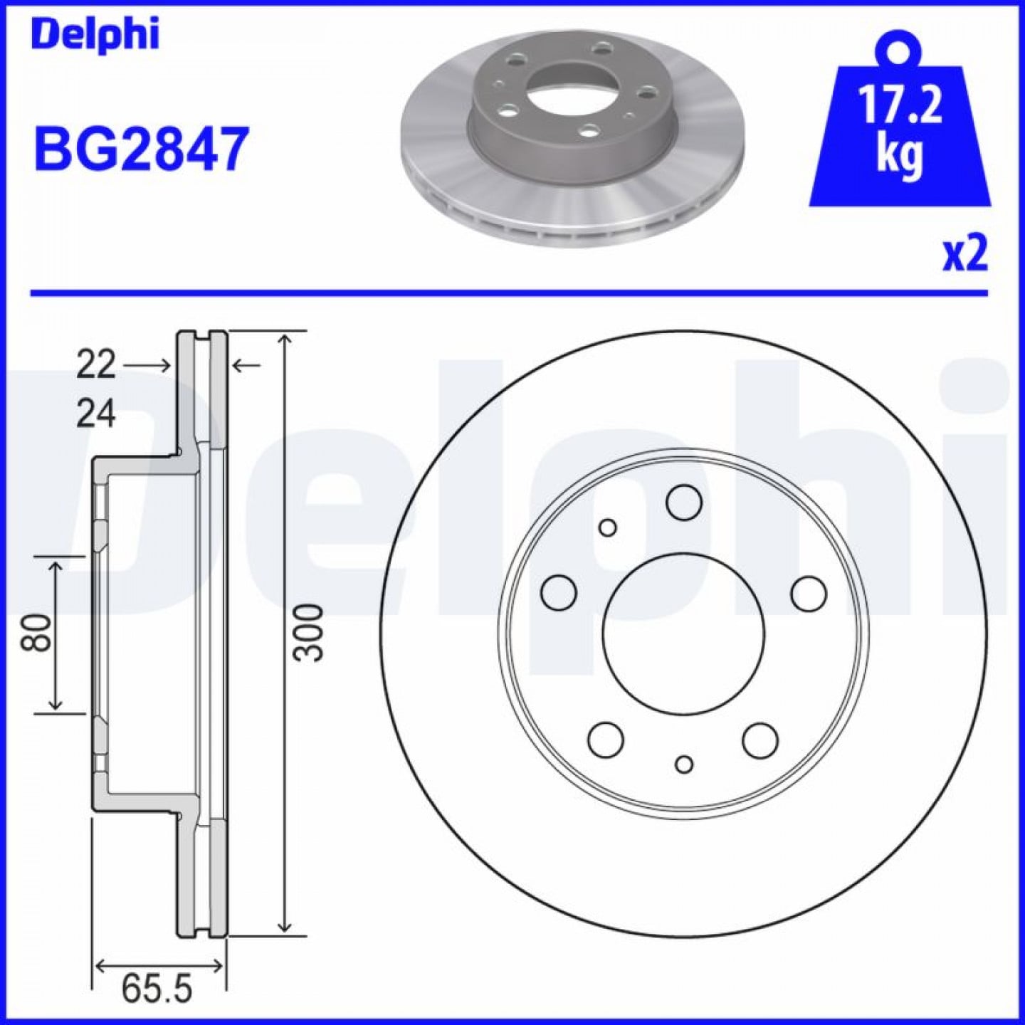 Bremseskive DELPHI BG2847