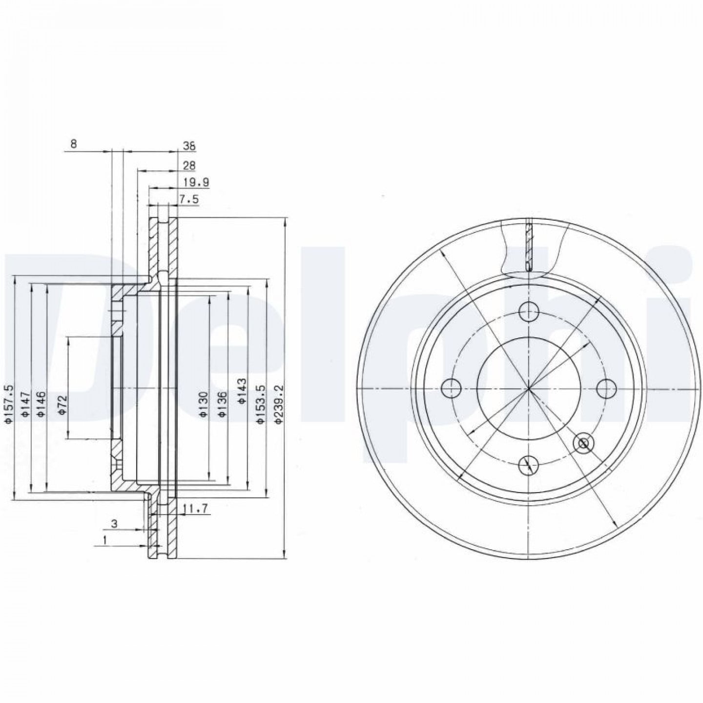 Disque de frein DELPHI BG2273