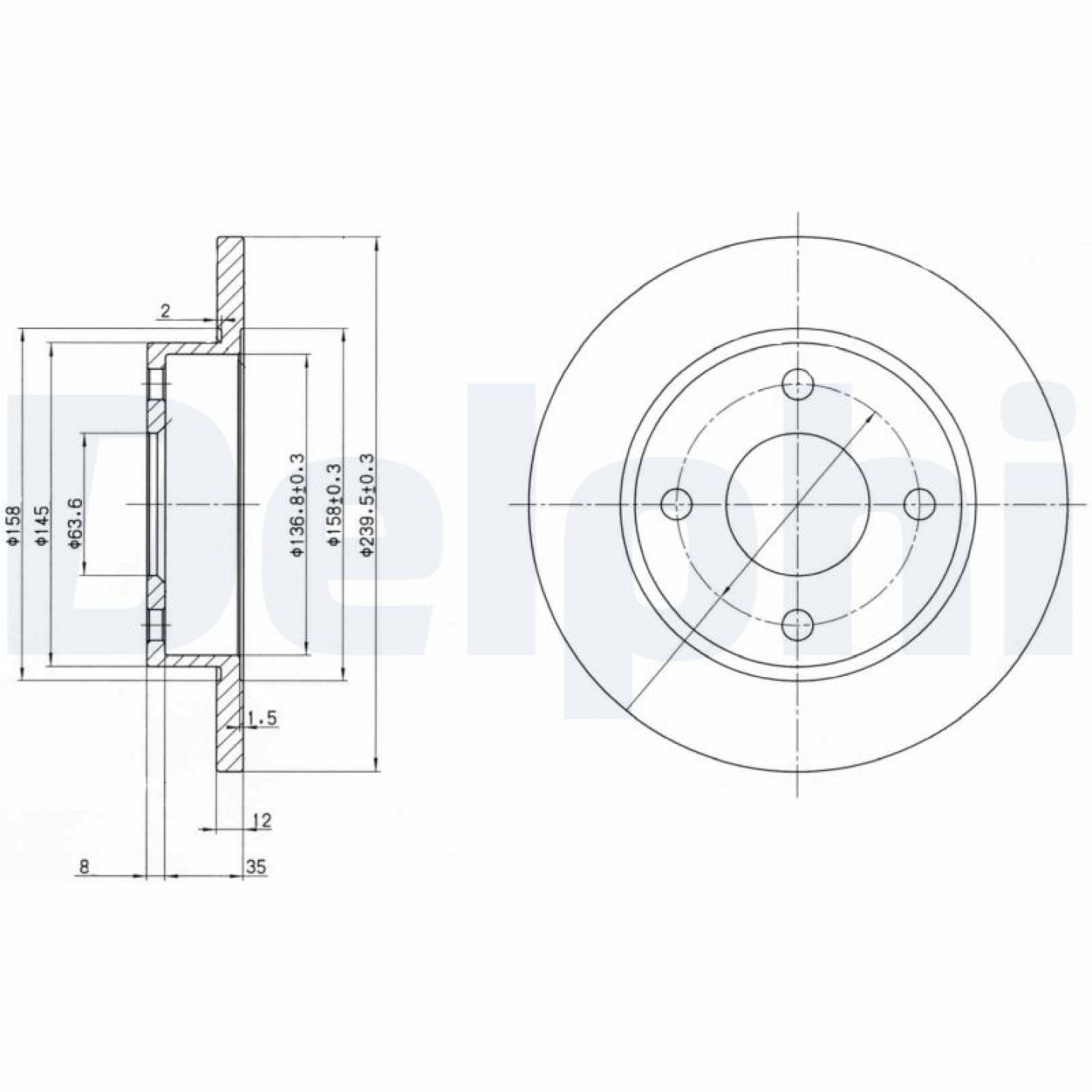 Bremsscheibe DELPHI BG3055