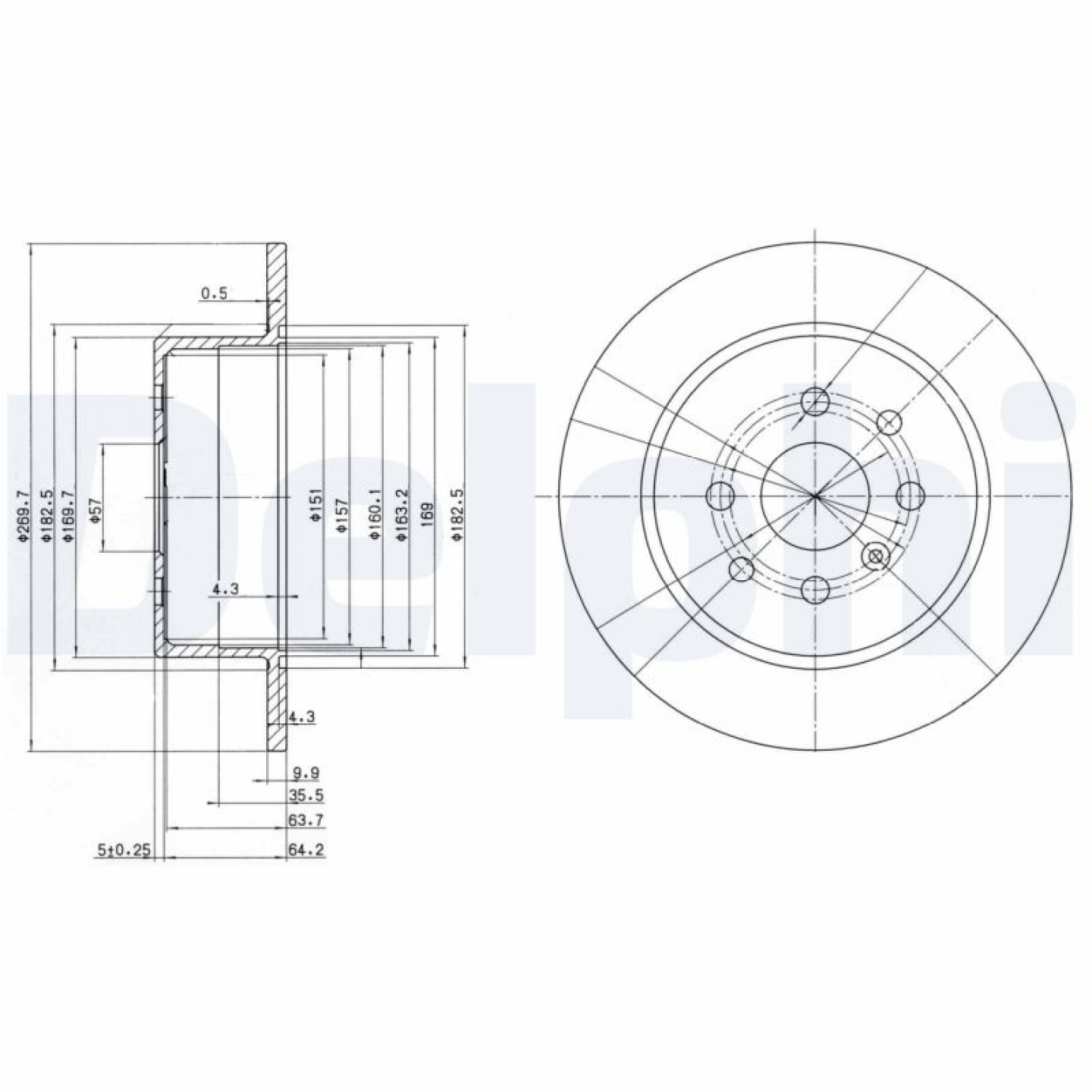 Disque de frein DELPHI BG3141