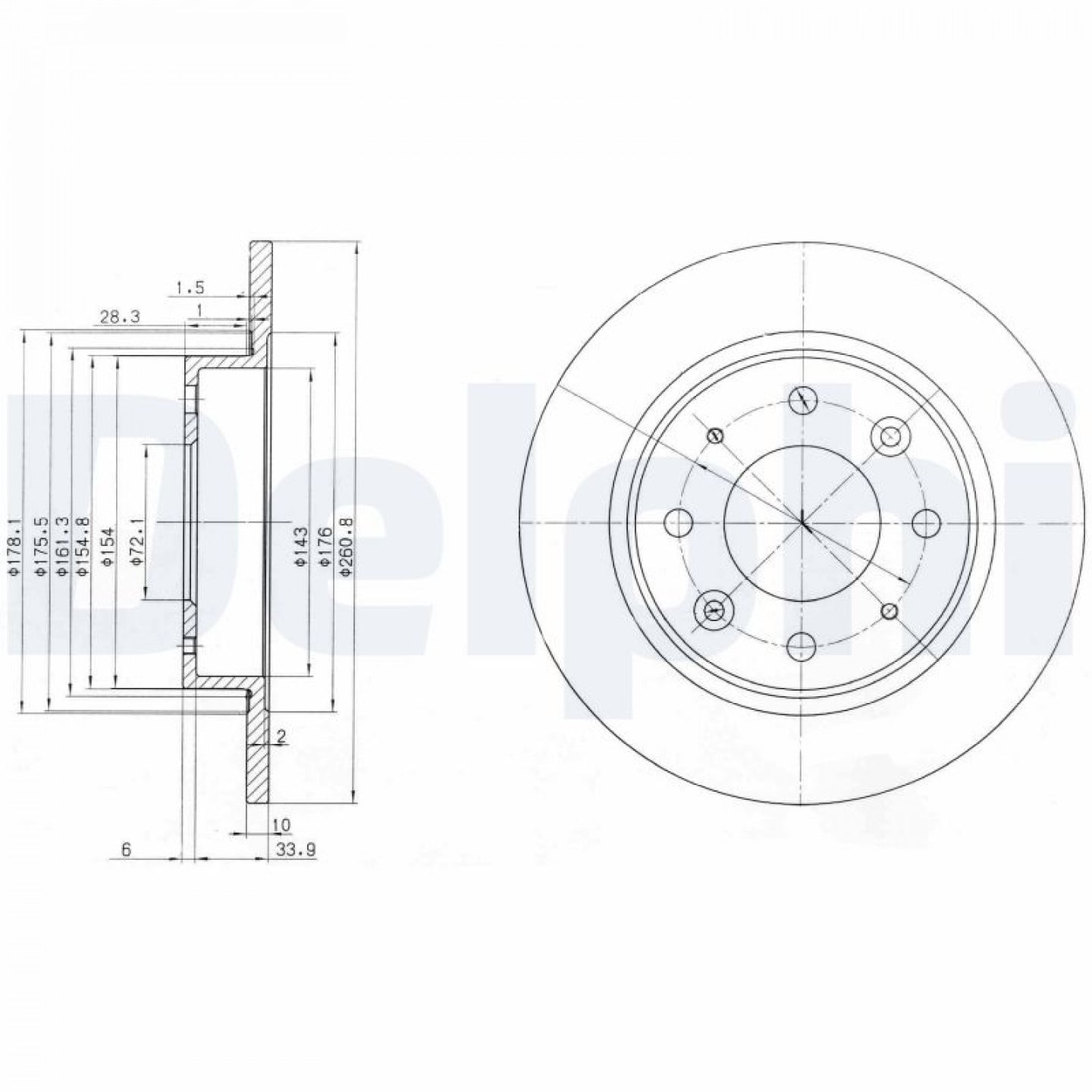 Disque de frein DELPHI BG3336