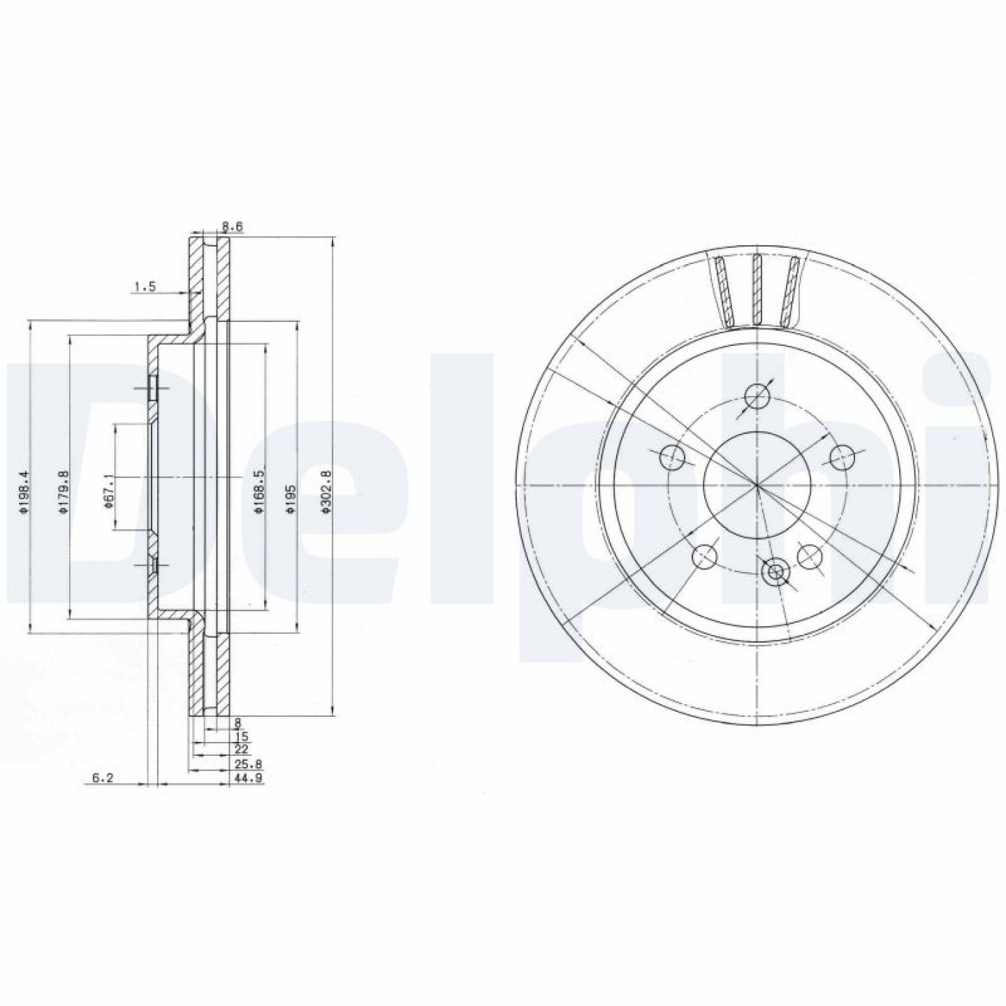 Discofreno DELPHI BG3397
