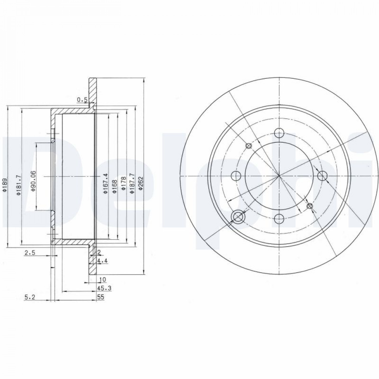 Remschijf DELPHI BG3400