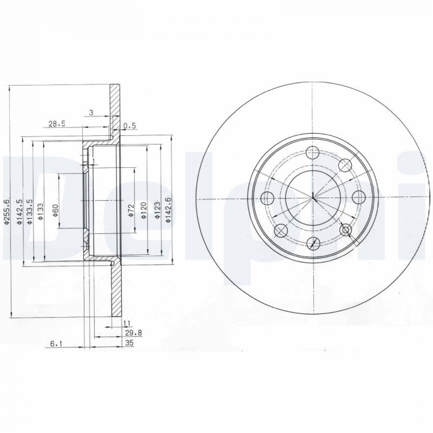 Disque de frein DELPHI BG3402