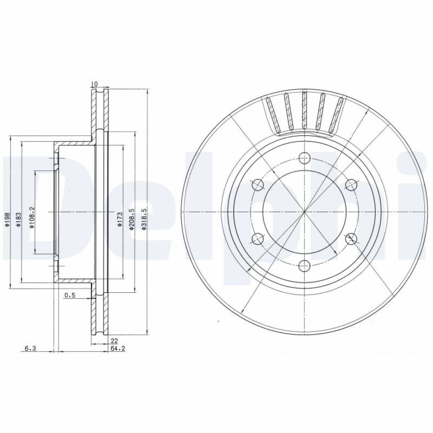 Disque de frein DELPHI BG3535