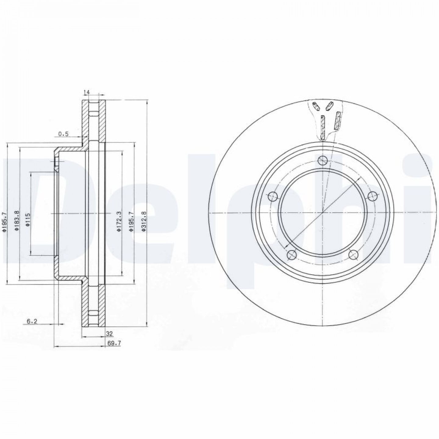 Discofreno DELPHI BG3558