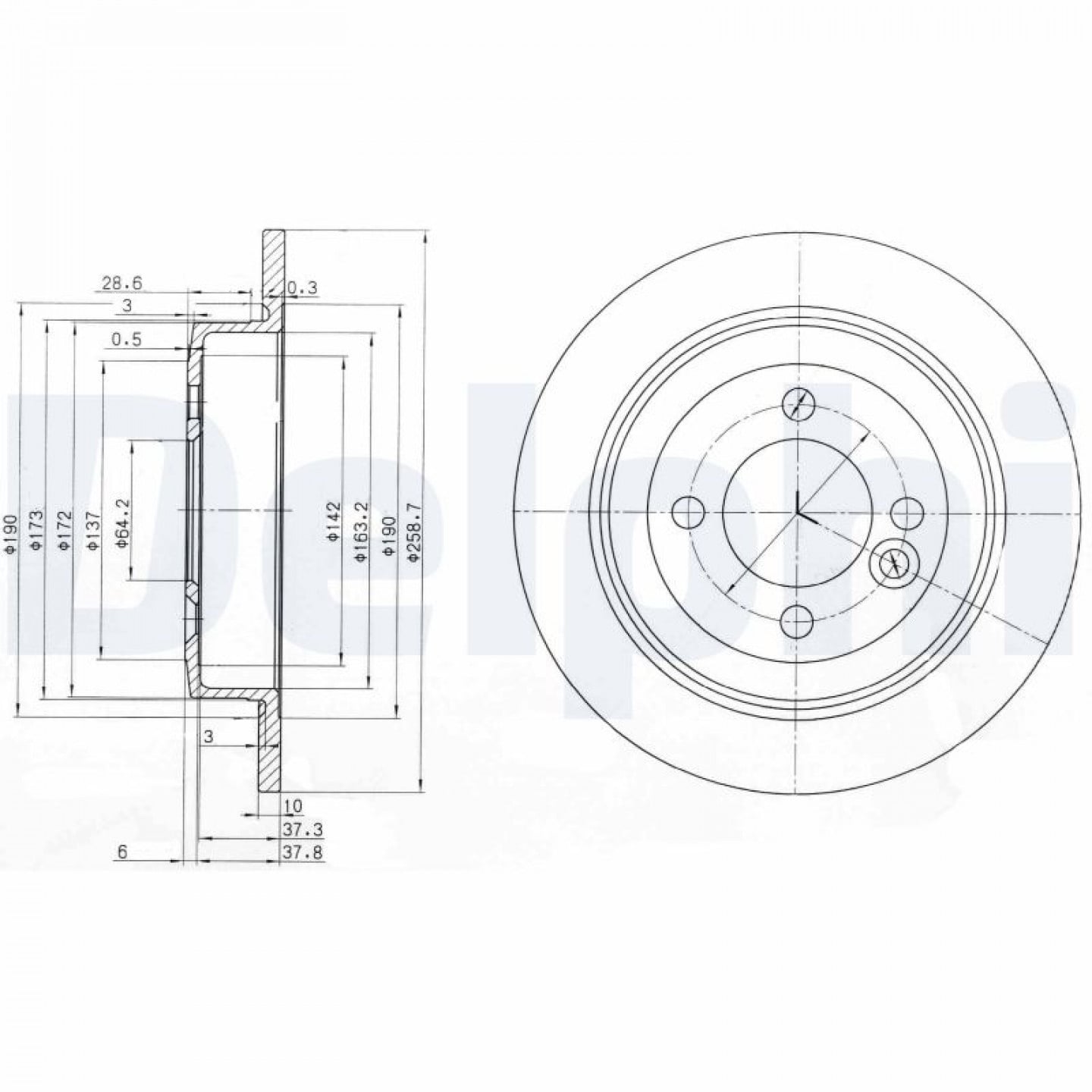 Bremsscheibe DELPHI BG3662C