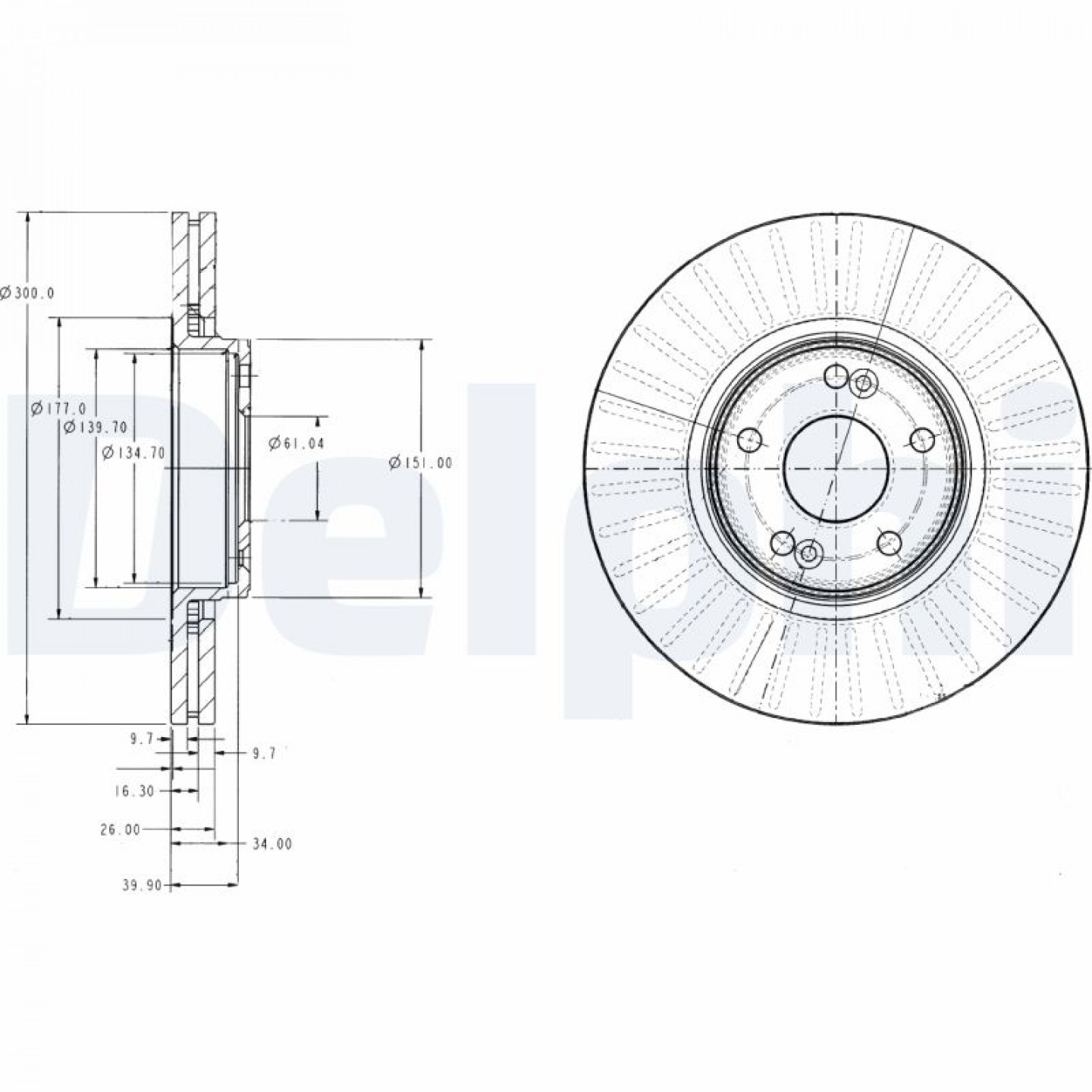 Disque de frein DELPHI BG3688