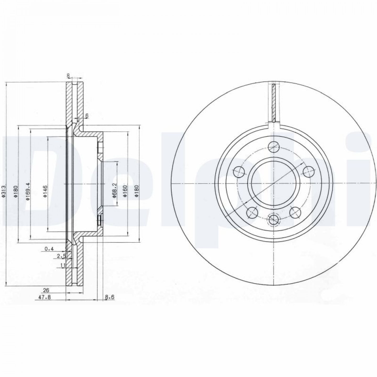Disque de frein DELPHI BG3719