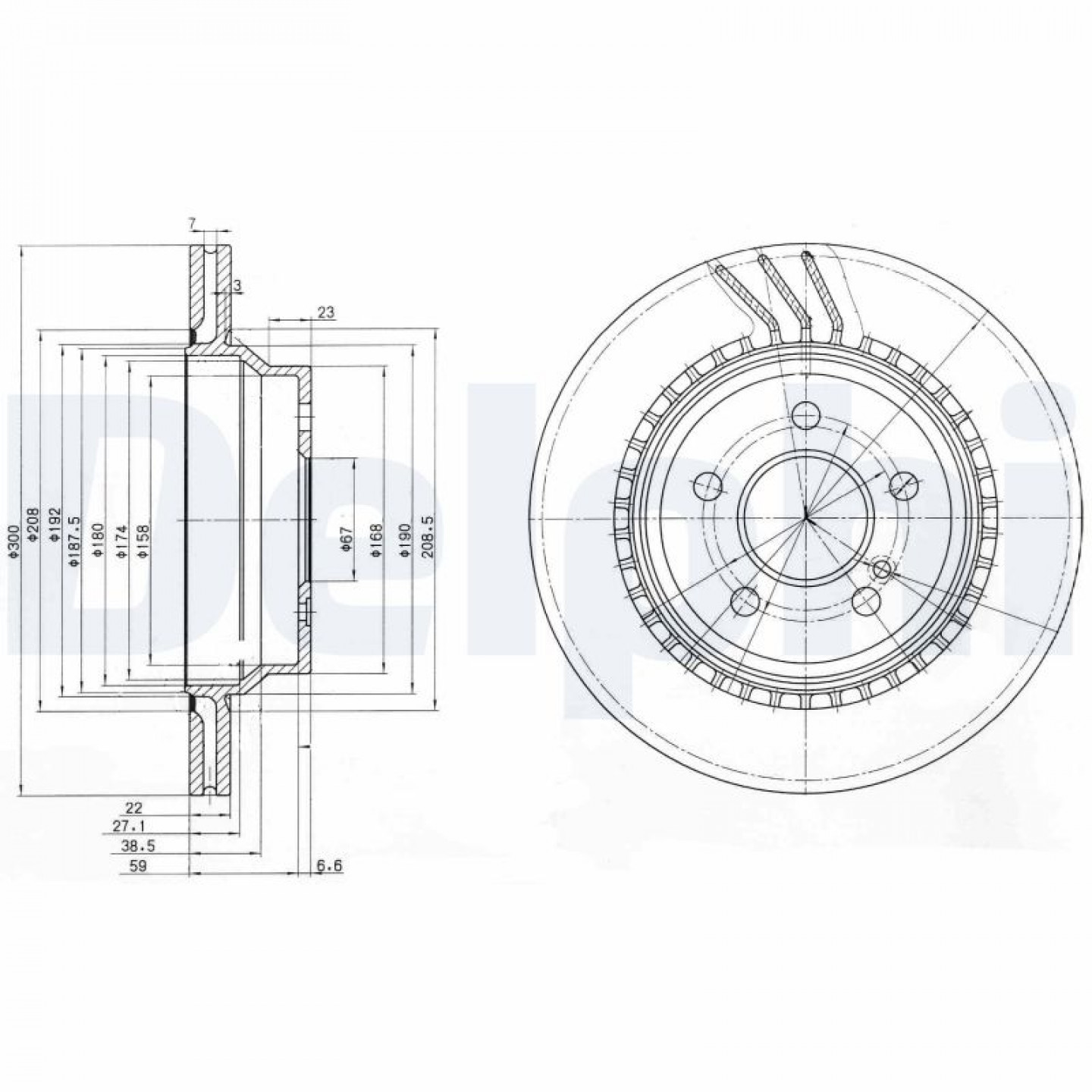 Remschijf DELPHI BG3758
