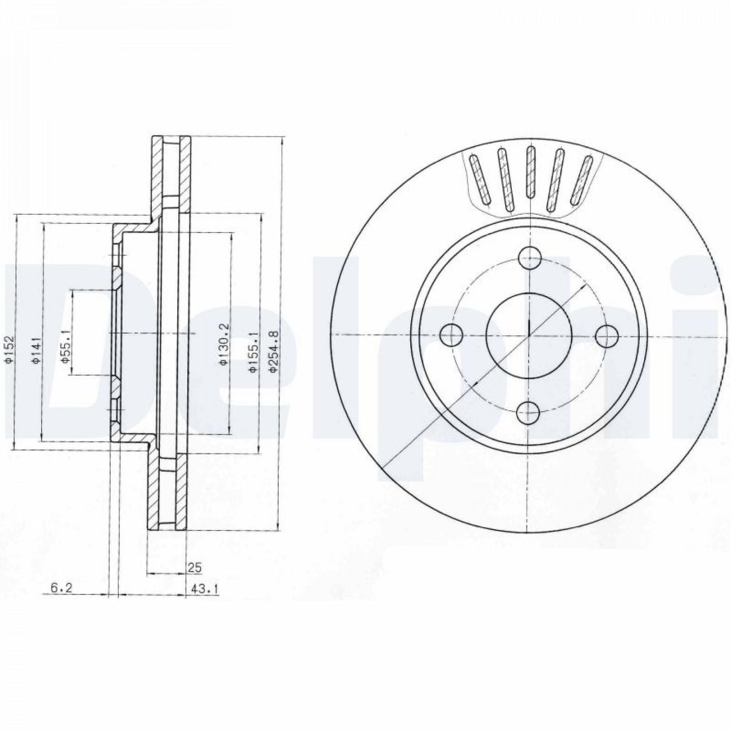 Discofreno DELPHI BG3781
