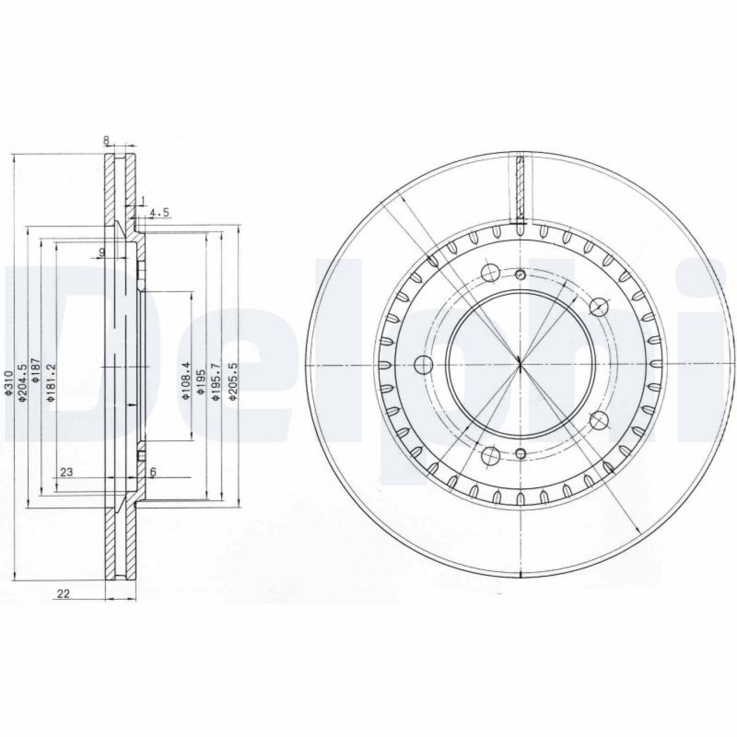 Bremsscheibe DELPHI BG3821
