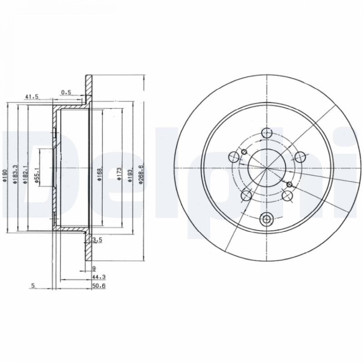 Bremsscheibe DELPHI BG3822