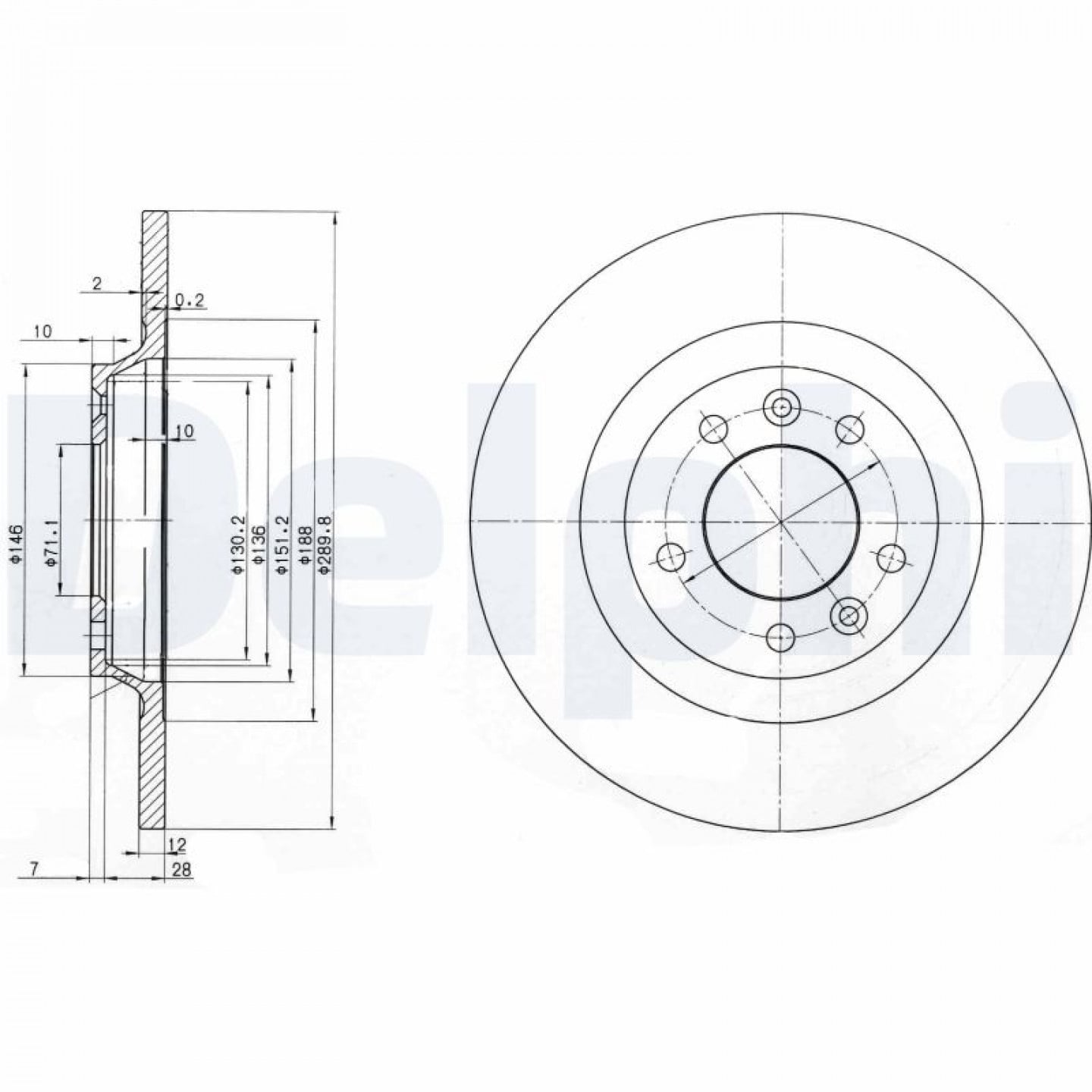 Disque de frein DELPHI BG3836