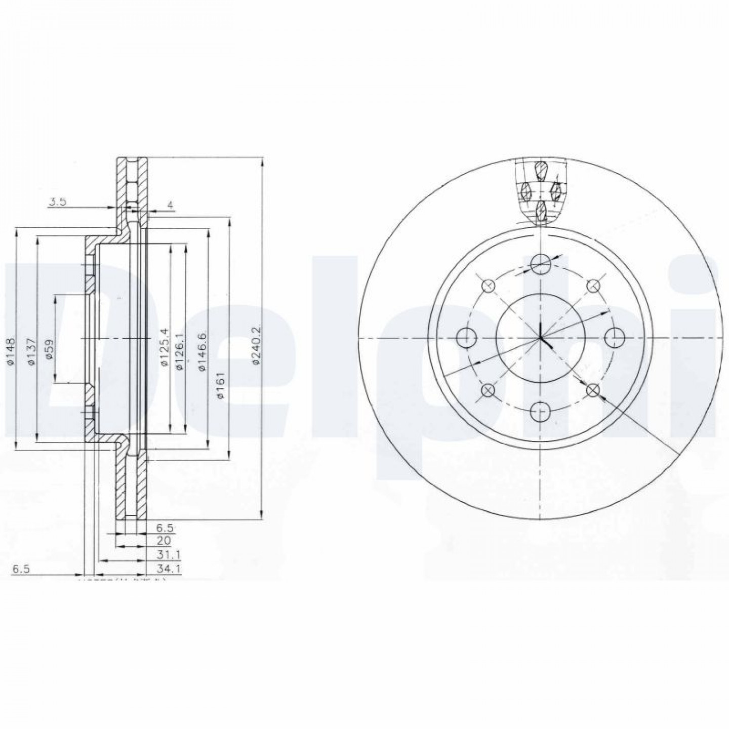 Bremsscheibe DELPHI BG3839