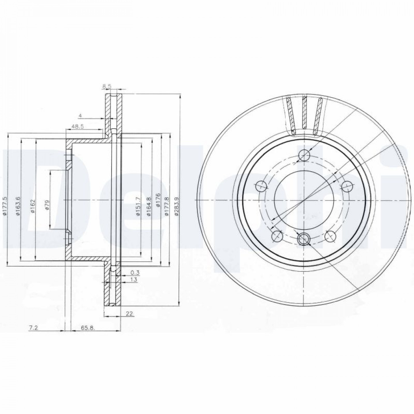 Bremseskive DELPHI BG3899C