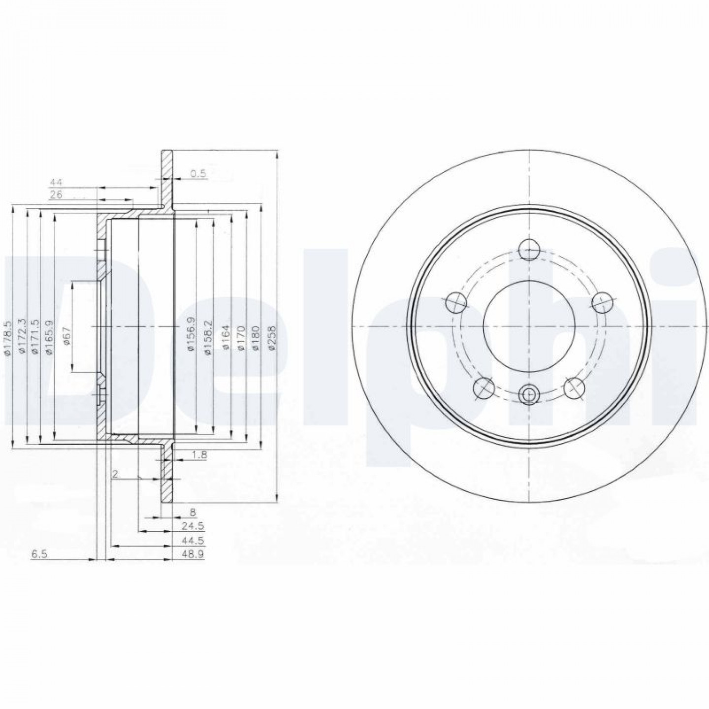 Bremsscheibe DELPHI BG3910C
