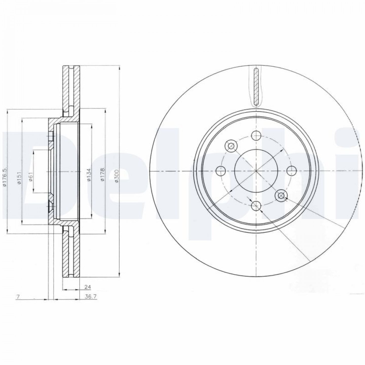 Disque de frein DELPHI BG3929