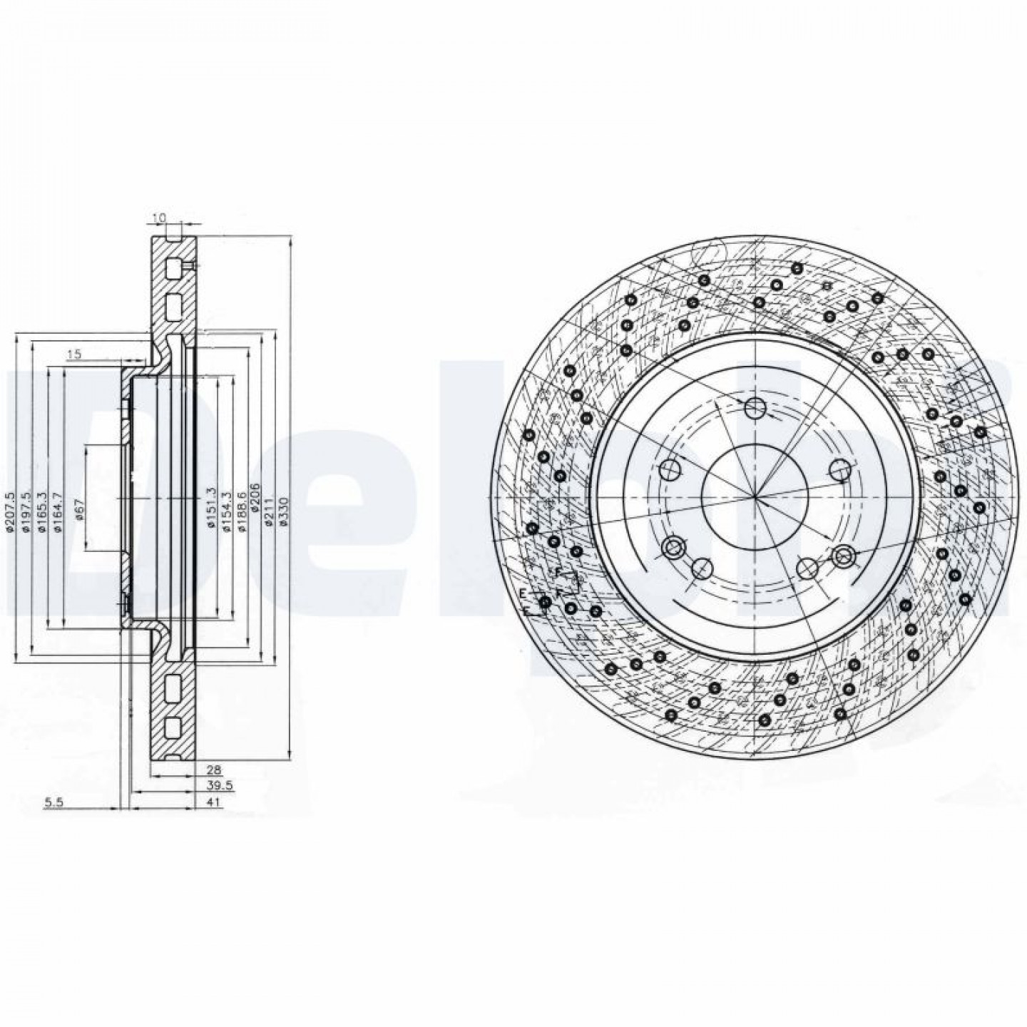 Bremsscheibe DELPHI BG3985C