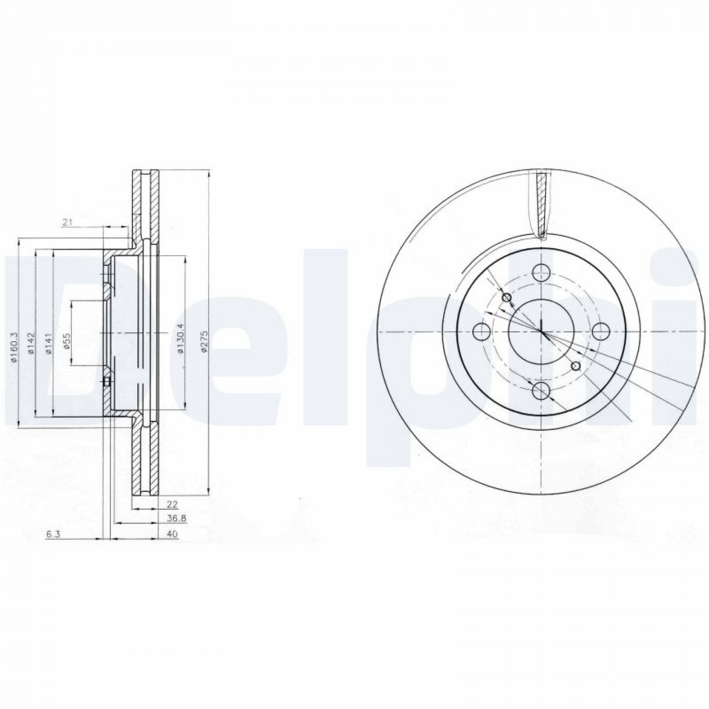 Bremseskive DELPHI BG4054