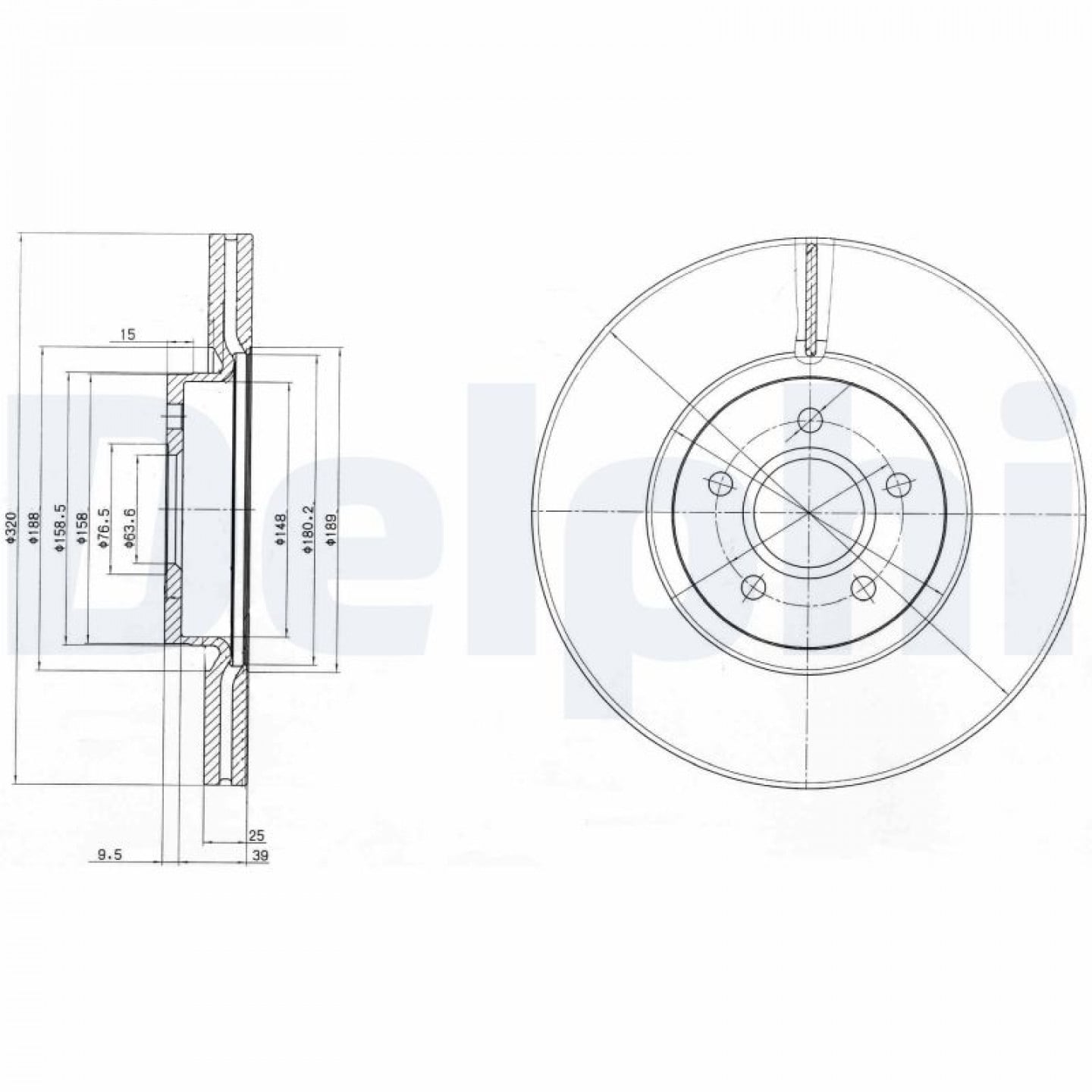 Bremseskive DELPHI BG4056C