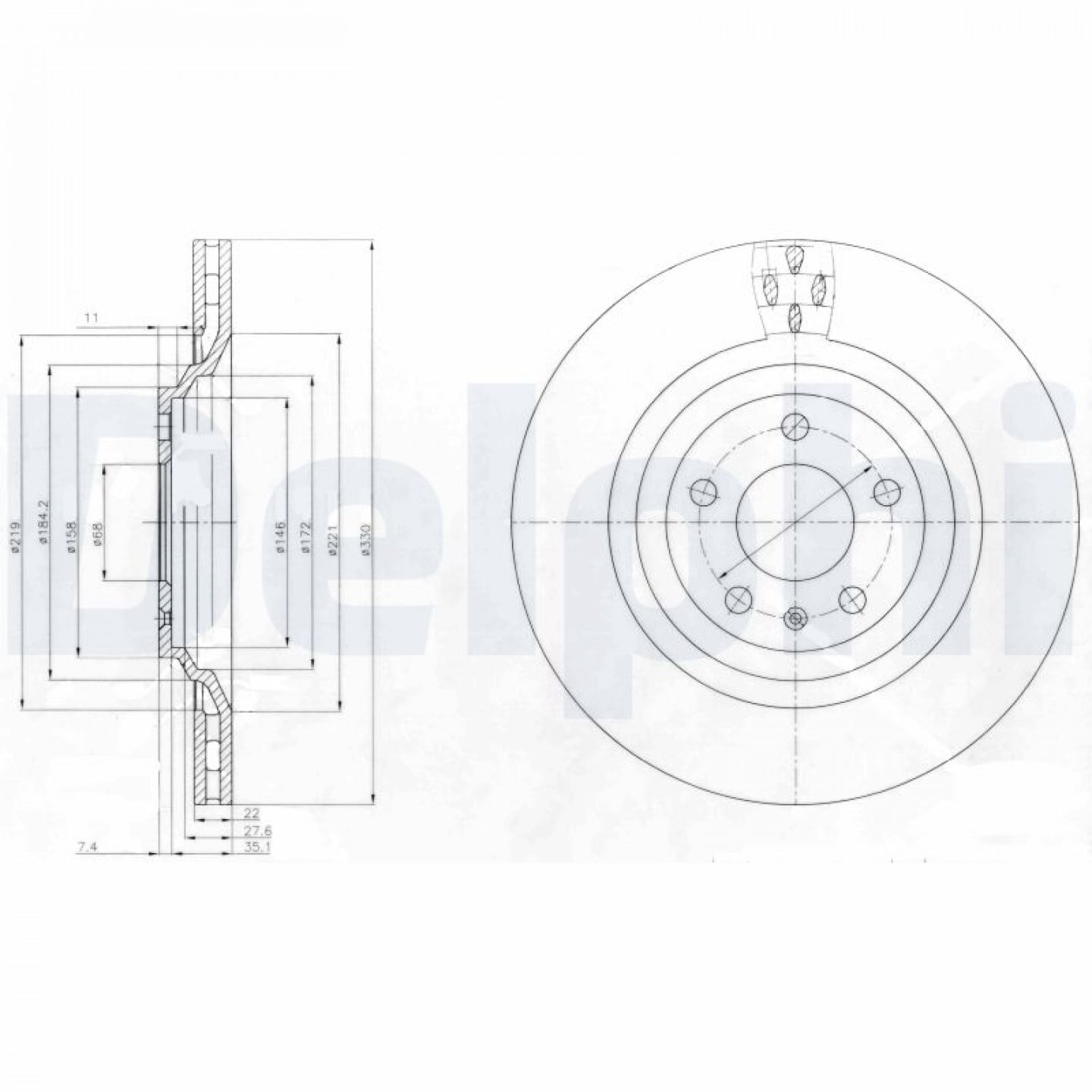 Disque de frein DELPHI BG4087