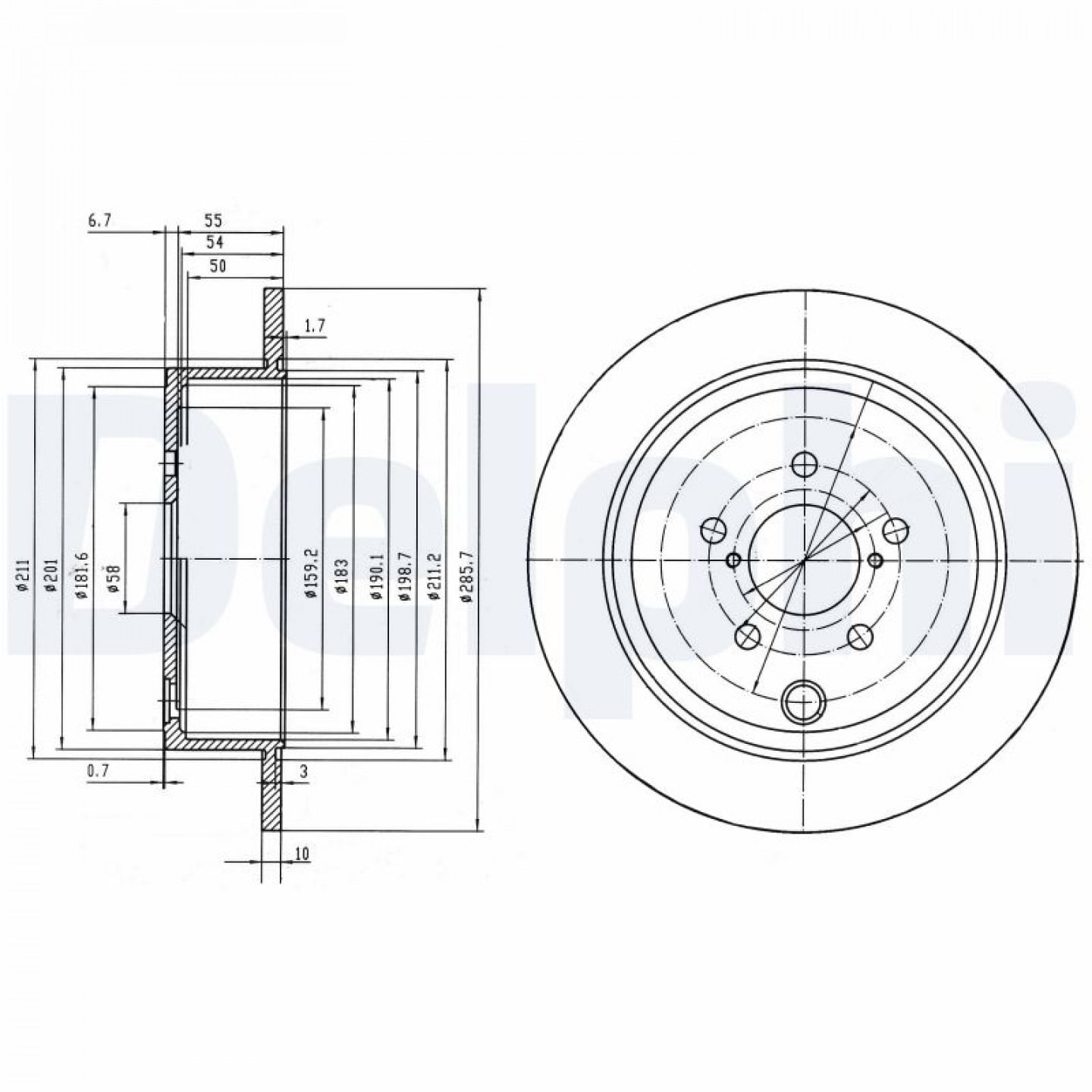 Disque de frein DELPHI BG4158
