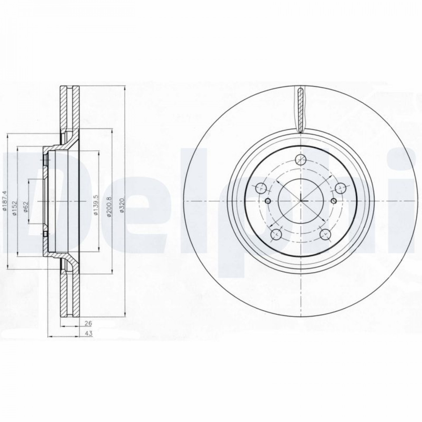 Discofreno DELPHI BG4235